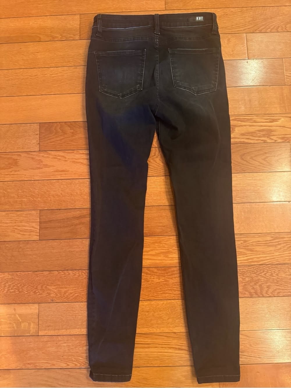 KUT FROM THE KLOTH “MIA HIGH-RISE SKINNY” Ankle Jeans In “DARK STONE WASH OUT” - Picture 6 of 7